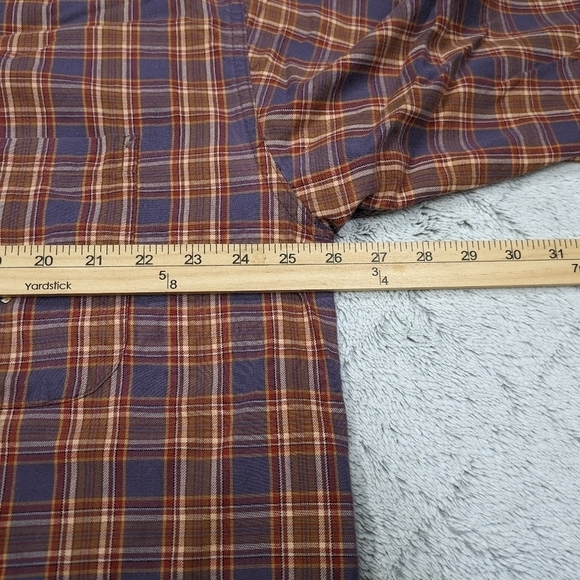 Cinch Shirt Men's XL Blue Red Brown Plaid Button Up Miller Style Cotton Ranch - Picture 5 of 7